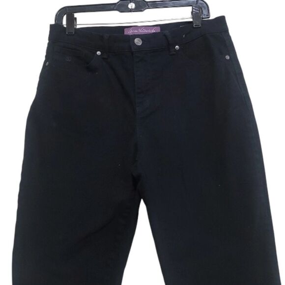 Gloria Vanderbilt Amanda Women's Black StraightLeg Jeans Size 8 - Picture 3 of 7